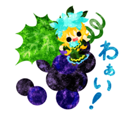 Pretty little people and grapes sticker #13423041