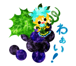 Pretty little people and grapes sticker #13423041