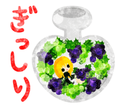 Pretty little people and grapes sticker #13423044