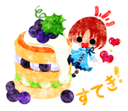 Pretty little people and grapes sticker #13423045