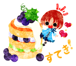 Pretty little people and grapes sticker #13423045