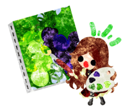 Pretty little people and grapes sticker #13423047
