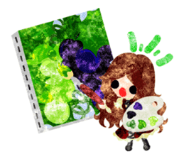 Pretty little people and grapes sticker #13423047