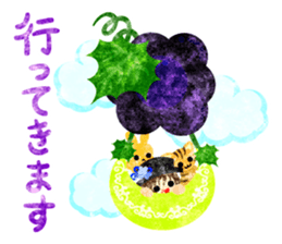Pretty little people and grapes sticker #13423050
