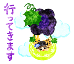 Pretty little people and grapes sticker #13423050