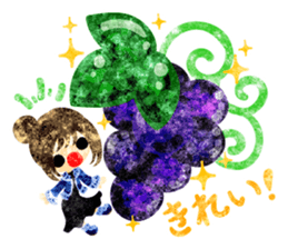 Pretty little people and grapes sticker #13423052