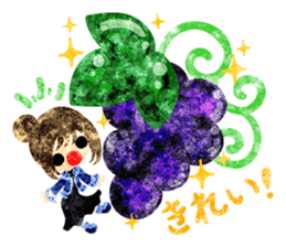 Pretty little people and grapes sticker #13423052