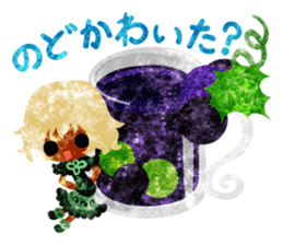 Pretty little people and grapes sticker #13423054