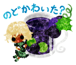 Pretty little people and grapes sticker #13423054