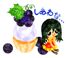 Pretty little people and grapes sticker #13423055