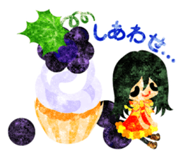 Pretty little people and grapes sticker #13423055