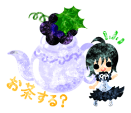 Pretty little people and grapes sticker #13423058