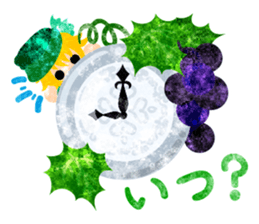 Pretty little people and grapes sticker #13423059