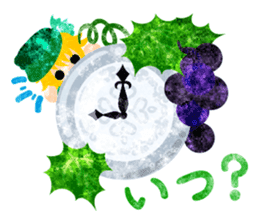 Pretty little people and grapes sticker #13423059