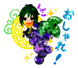 Pretty little people and grapes sticker #13423060