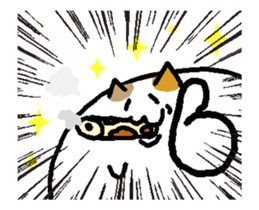 Animated Meat ball cat sticker #13423271