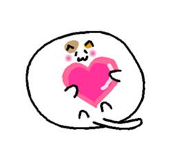 Animated Meat ball cat sticker #13423276