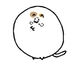 Animated Meat ball cat sticker #13423277