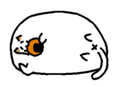Animated Meat ball cat sticker #13423280