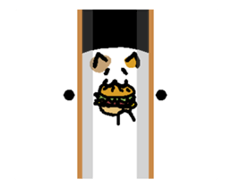 Animated Meat ball cat sticker #13423286