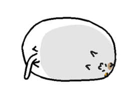 Animated Meat ball cat sticker #13423287