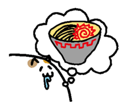 Animated Meat ball cat sticker #13423293