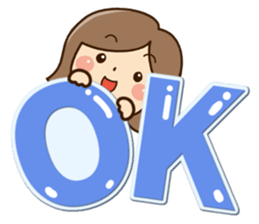 Friendly girl sticker #13423344