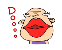 Cutie with red lips! sticker #13424159