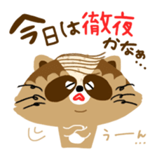 Mustache Raccoon 2 sticker #13426336
