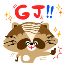 Mustache Raccoon 2 sticker #13426348