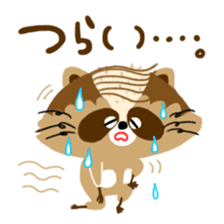 Mustache Raccoon 2 sticker #13426350