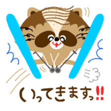 Mustache Raccoon 2 sticker #13426361