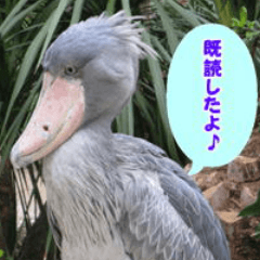 Word message of a bird and friends.