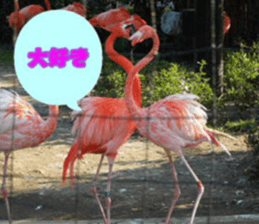 Word message of a bird and friends. sticker #13426881