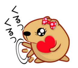 Kyapibara women's LOVE sticker #13427210