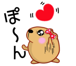 Kyapibara women's LOVE sticker #13427211
