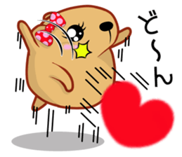 Kyapibara women's LOVE sticker #13427212