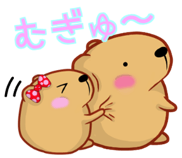 Kyapibara women's LOVE sticker #13427214