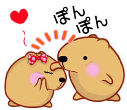 Kyapibara women's LOVE sticker #13427216