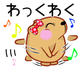 Kyapibara women's LOVE sticker #13427222