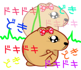 Kyapibara women's LOVE sticker #13427223