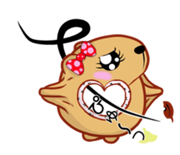Kyapibara women's LOVE sticker #13427224