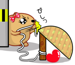 Kyapibara women's LOVE sticker #13427227