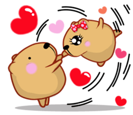 Kyapibara women's LOVE sticker #13427229