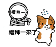 Corgi Dog Kaka - Office Murmurs sticker #13427435