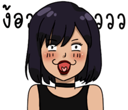 Frisky rock girl sticker #13427923