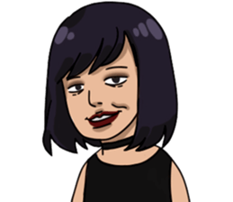 Frisky rock girl sticker #13427940