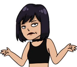 Frisky rock girl sticker #13427943