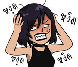 Frisky rock girl sticker #13427949