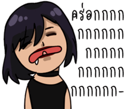 Frisky rock girl sticker #13427950